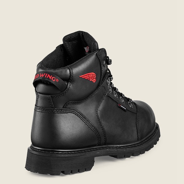 Red Wing Safety Boots Black - Mens Truwelt - 6-inch Waterproof Toe - 8203-IGBFM